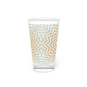 Pint Glass - Abstract Star Pattern - Dipaliz - 16oz - Beer Glasses