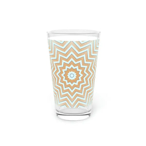Pint Glass - Abstract Star Pattern - Dipaliz - 16oz - Beer Glasses