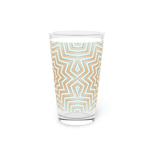 Pint Glass - Abstract Star Pattern - Dipaliz - 16oz - Beer Glasses