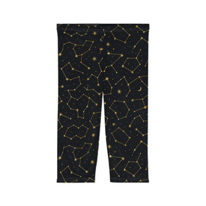 Starry Sky Capri Leggings - Constellation Design - Dipaliz - Xs