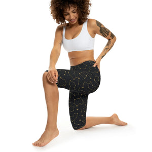 Starry Sky Capri Leggings - Constellation Design - Dipaliz - Xs