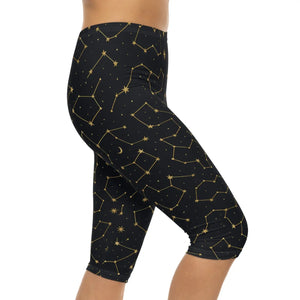 Starry Sky Capri Leggings - Constellation Design - Dipaliz - Xs