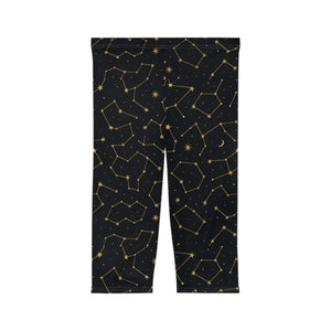 Starry Sky Capri Leggings - Constellation Design - Dipaliz - Xs