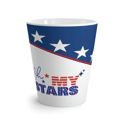 Stars & Sips Latte Mug: Fuel your Day with Patriotic Style - 12oz Mug