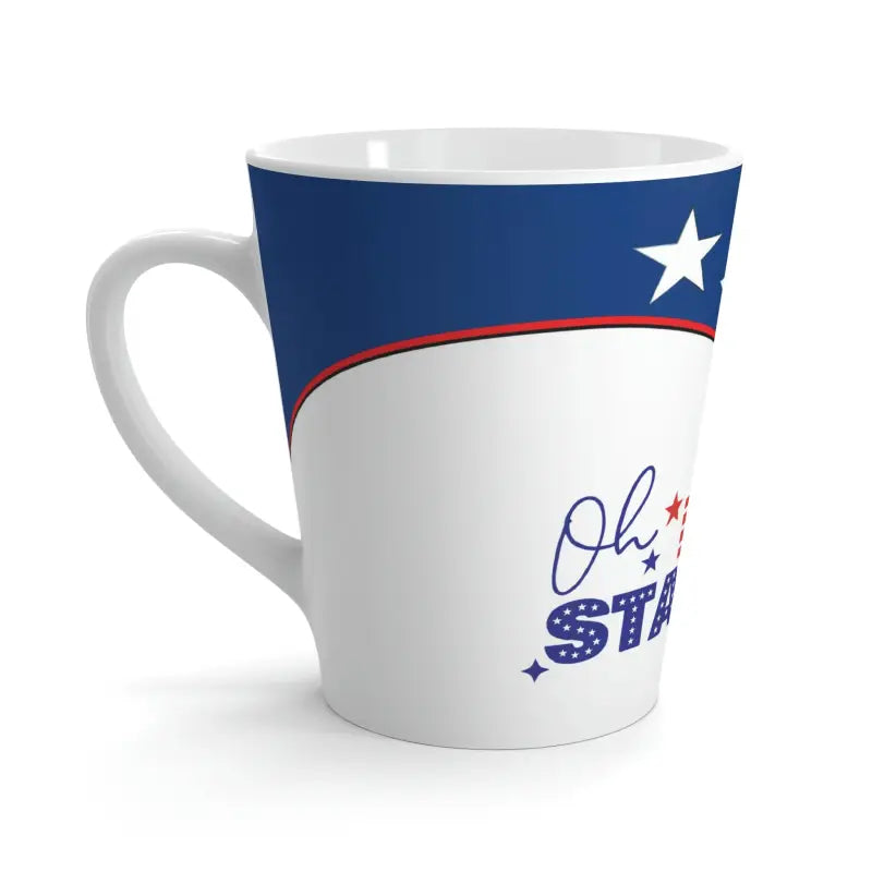 Stars & Sips Latte Mug: Fuel your Day with Patriotic Style - 12oz Mug