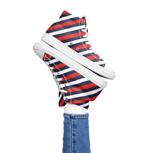 Stars and Stripes Canvas Shoes – High Top - Dipaliz - Sneakers