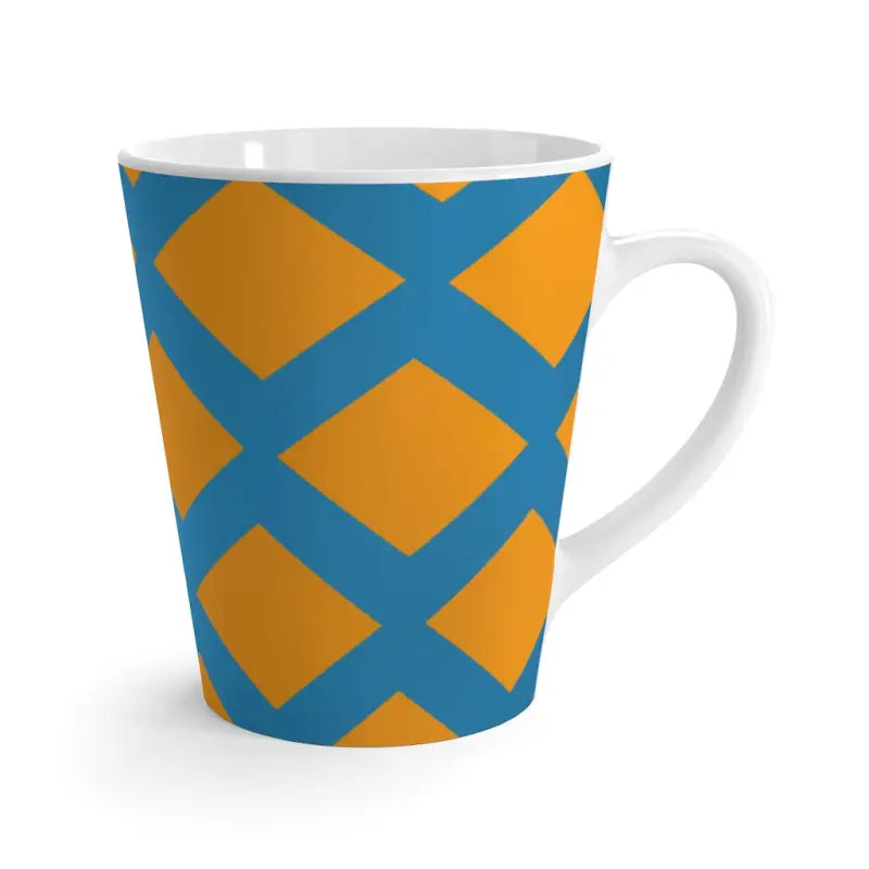 Start your Day with a Chic Blue Pattern Latte Mug - 12oz