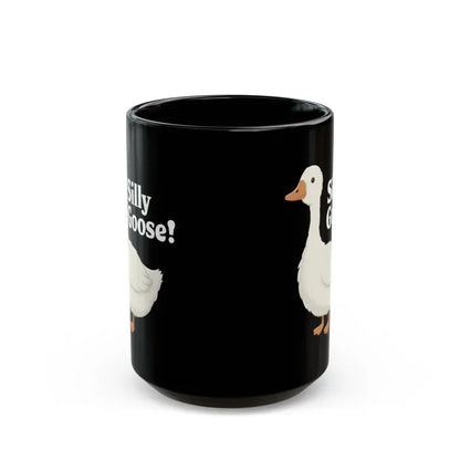 Silly Goose Black Ceramic Mug for a Fun Morning Boost