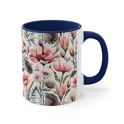 Brighten your Day with the Colorful Accent Coffee Mug - Navy / 11oz