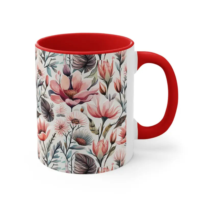 Brighten your Day with the Colorful Accent Coffee Mug - Red / 11oz