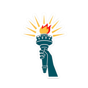 Statue of Liberty Torch Sticker Patriotic Kiss-cut Vinyl Decal - Decorative Stickers