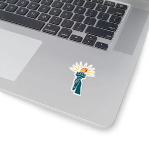 Statue of Liberty Torch Sticker Patriotic Kiss-cut Vinyl Decal - Decorative Stickers