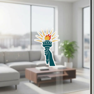 Statue of Liberty Torch Sticker Patriotic Kiss-cut Vinyl Decal - Decorative Stickers