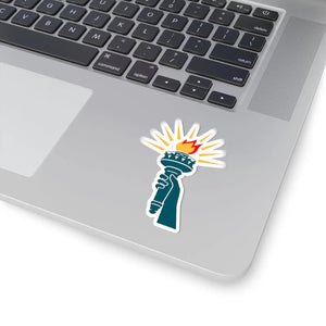 Statue of Liberty Torch Sticker Patriotic Kiss-cut Vinyl Decal - Decorative Stickers