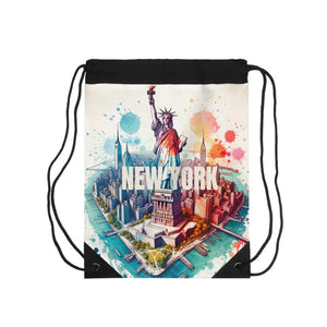 Vibrant Statue of Liberty Drawstring Bag - Eco-friendly - Dipaliz - Backpacks