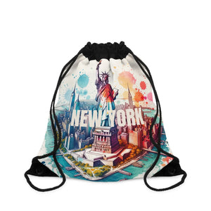 Vibrant Statue of Liberty Drawstring Bag - Eco-friendly - Dipaliz - Backpacks