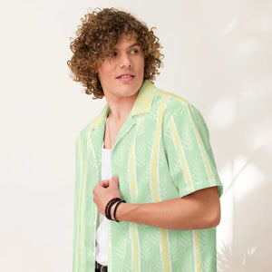 Leaves Unisex Button Shirt - Cool Summer Style - Dipaliz - Shirts
