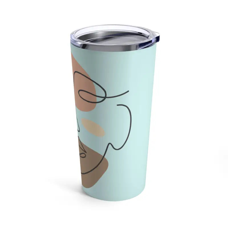 Sip in Style: 20oz Abstract Face Pink Tumbler - Tumblers