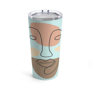 20oz Abstract Face Pink Tumbler - Stylish Hydration - Dipaliz - Tumblers