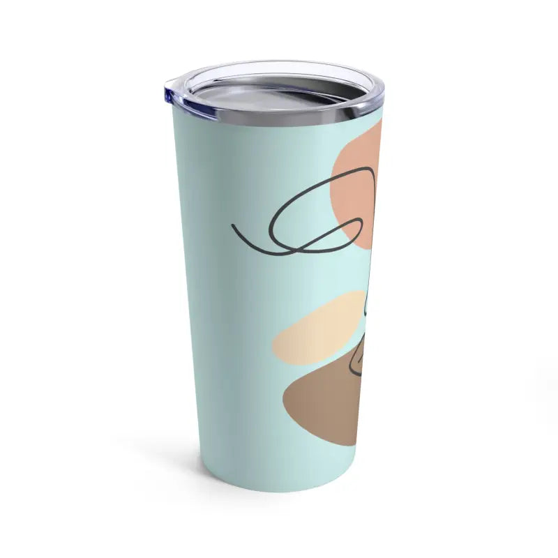 Sip in Style: 20oz Abstract Face Pink Tumbler - Tumblers