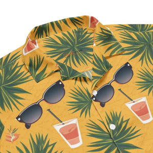 Button Shirt - Pineapple - Recycled Eco Summer Top - Dipaliz