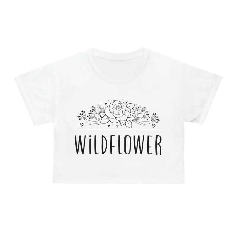 Chase your Style Dreams with the Wildflower Crop Tee - White Stitching / m T-shirts