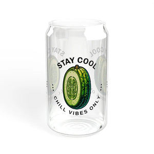 Stay Cool Cucumber Sipper Glass - Stylish Tumbler with a Straw - Dipaliz - Tumblers