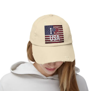 Cool Distressed Hats with Self-fabric Hideaway Strap - Dipaliz - Stone / one Size