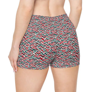 Colorful Zigzag Women’s Shorts Moisture Wicking - Dipaliz
