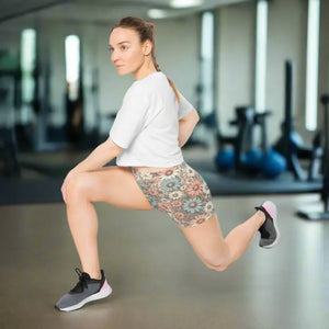 Pastel Daisies Women’s Shorts - Moisture-wicking Fabric - Dipaliz