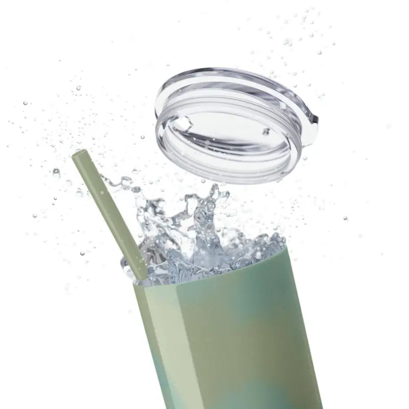 Stay Cool with the Solid Teal Colored Skinny Tumbler - Mug