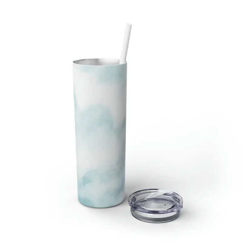 Stay Cool with the Solid Teal Colored Skinny Tumbler - Mug