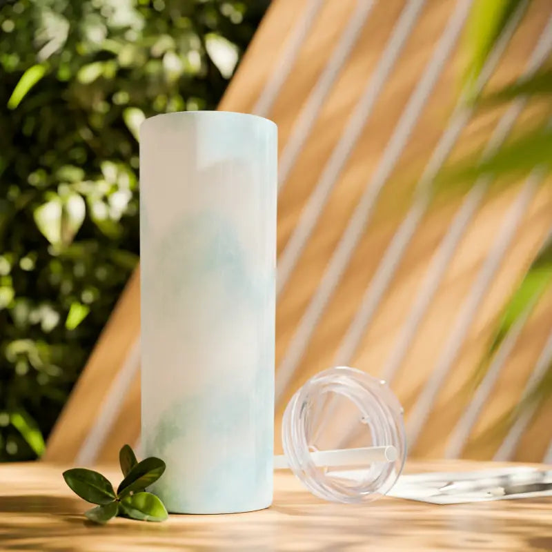 Stay Cool with the Solid Teal Colored Skinny Tumbler - Mug