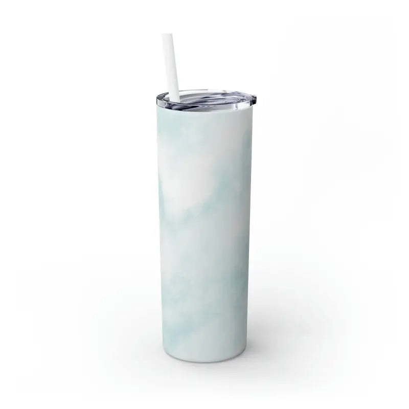 Stay Cool with the Solid Teal Colored Skinny Tumbler - Mug