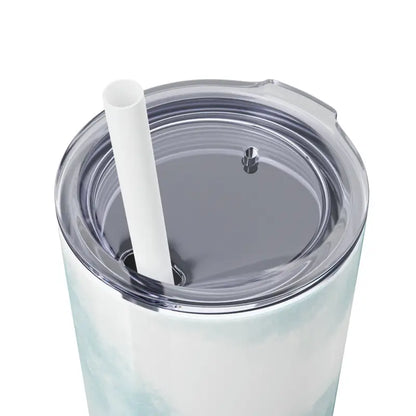 Stay Cool with the Solid Teal Colored Skinny Tumbler - Mug