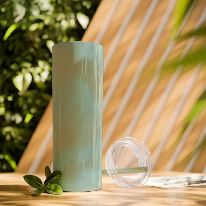 Stay Cool with the Solid Teal Colored Skinny Tumbler - Mug