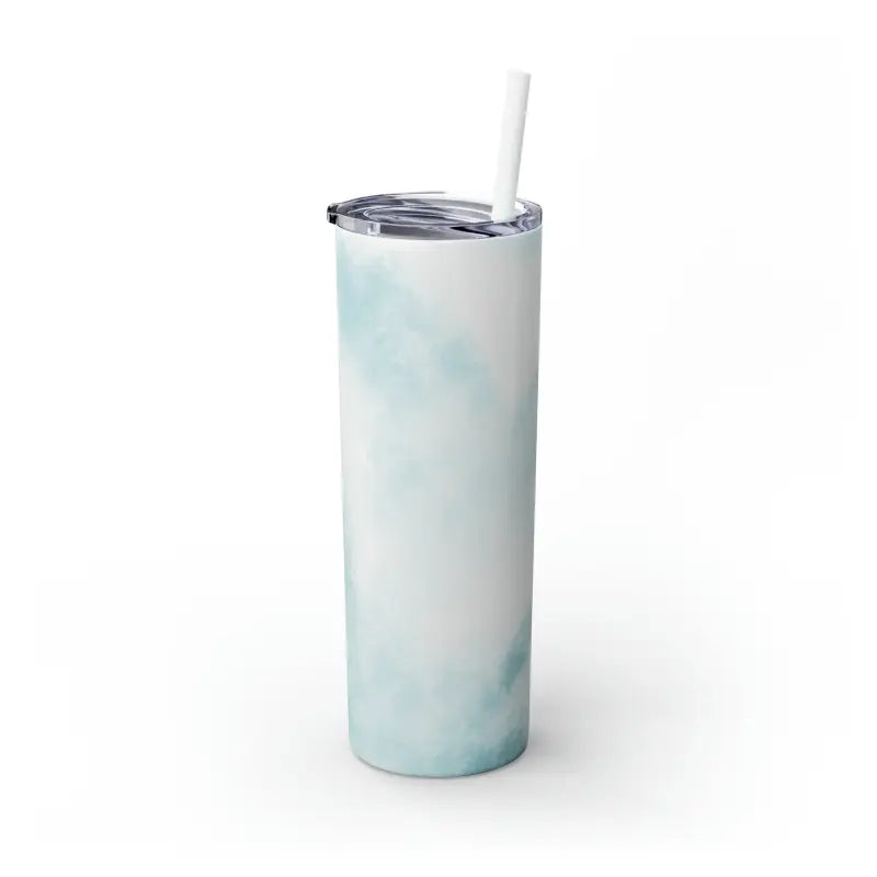 Stay Cool with the Solid Teal Colored Skinny Tumbler - Mug