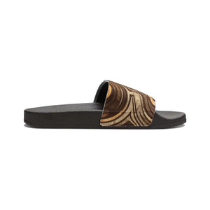 Sandals Abstract Brown Stripes Polyurethane Summer Style Dipaliz