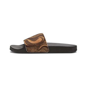 Sandals Abstract Brown Stripes Polyurethane Summer Style Dipaliz