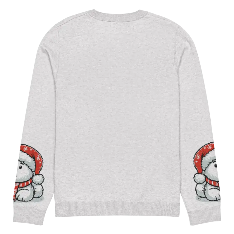 Stay Cozy & Festive in Santa Hat Knitted Crew Neck Sweater