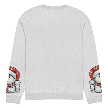 Stay Cozy & Festive in Santa Hat Knitted Crew Neck Sweater