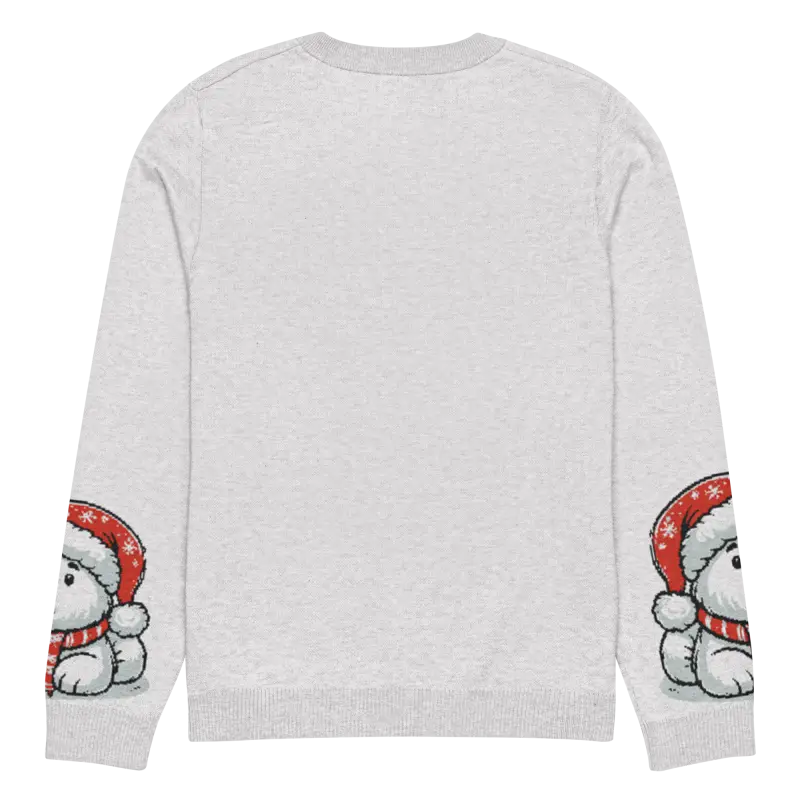 Stay Cozy & Festive in Santa Hat Knitted Crew Neck Sweater