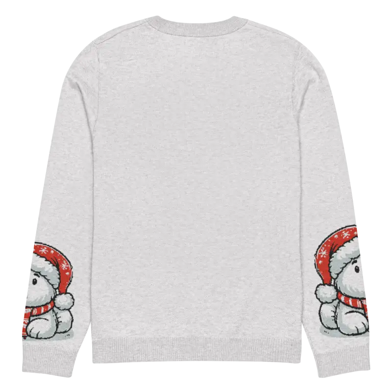 Stay Cozy & Festive in Santa Hat Knitted Crew Neck Sweater