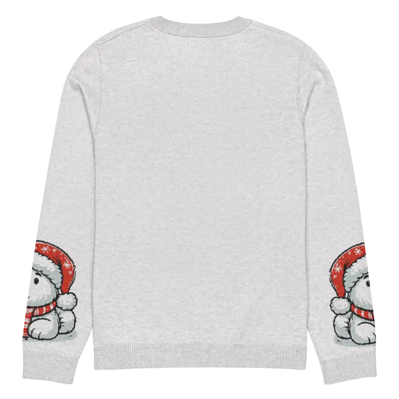 Stay Cozy & Festive in Santa Hat Knitted Crew Neck Sweater