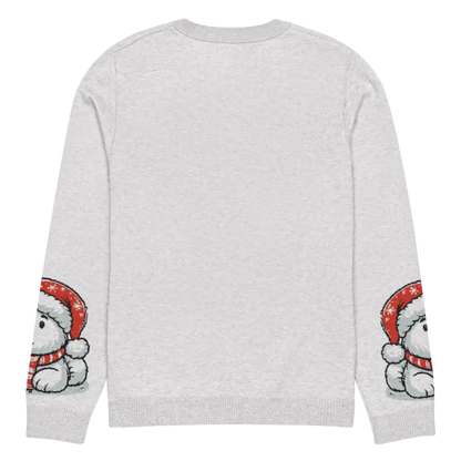 Stay Cozy & Festive in Santa Hat Knitted Crew Neck Sweater