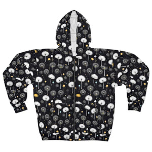 Unisex Zip Hoodie Bold All Over Print Winter Warmth Dipaliz - Xs - Hoodies