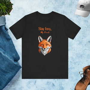 Stay Foxy Cotton Tee - Eco-friendly Airlume - Dipaliz - T-shirts