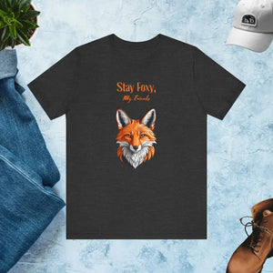 Stay Foxy Cotton Tee - Women’s Fashion Comfort - Dipaliz - Dark Grey Heather / s - T-shirts