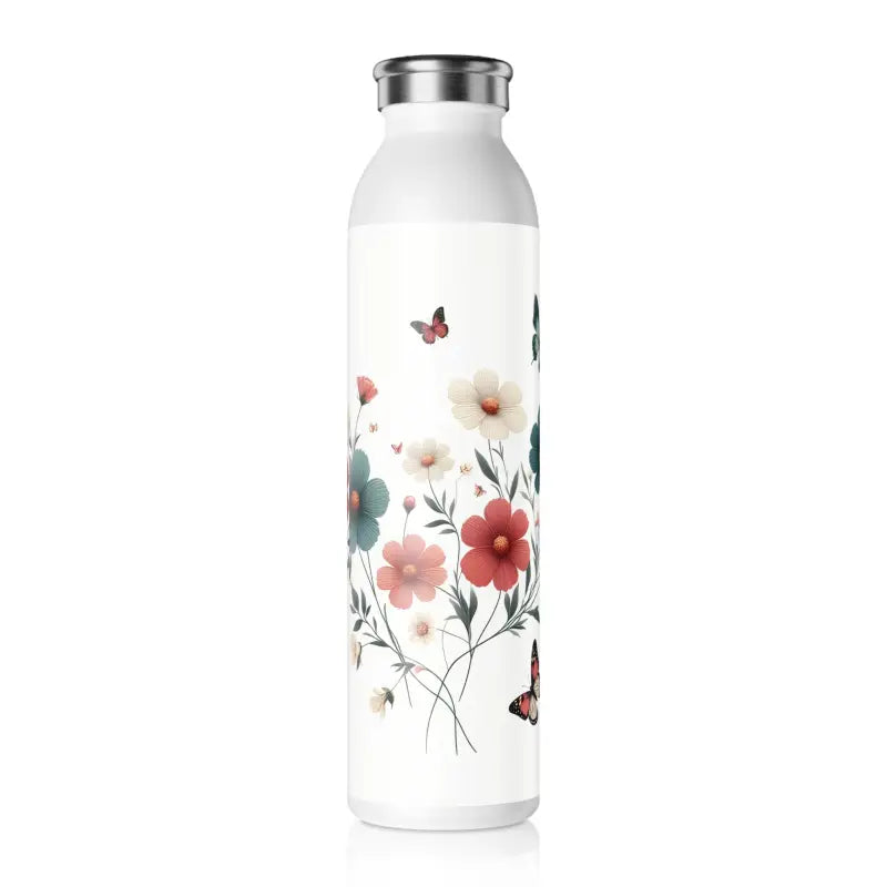 Slim Water Bottle: Chic Double-walled Hydration Essential - 20oz / White Mug