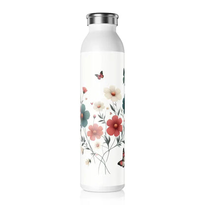 Slim Water Bottle: Chic Double-walled Hydration Essential - 20oz / White Mug